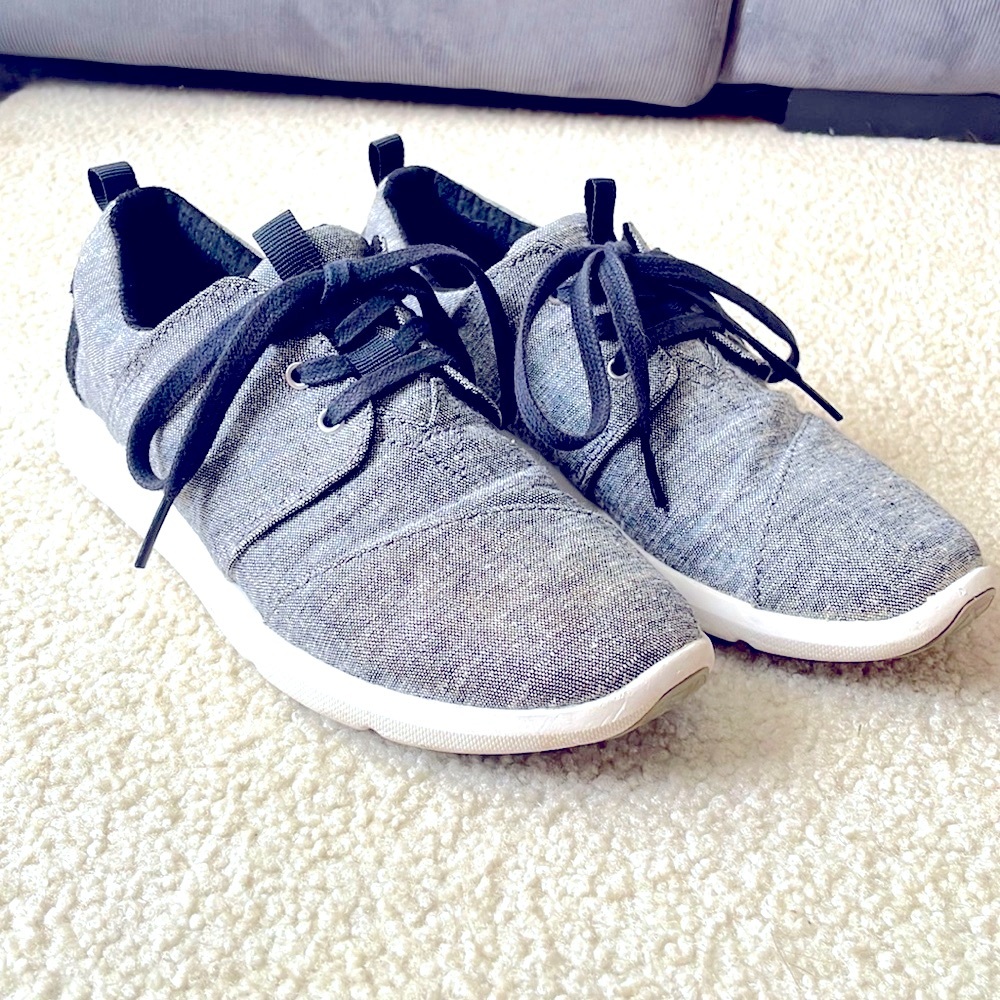 TOMS Del Rey Sneaker (Black Slub Chambray)